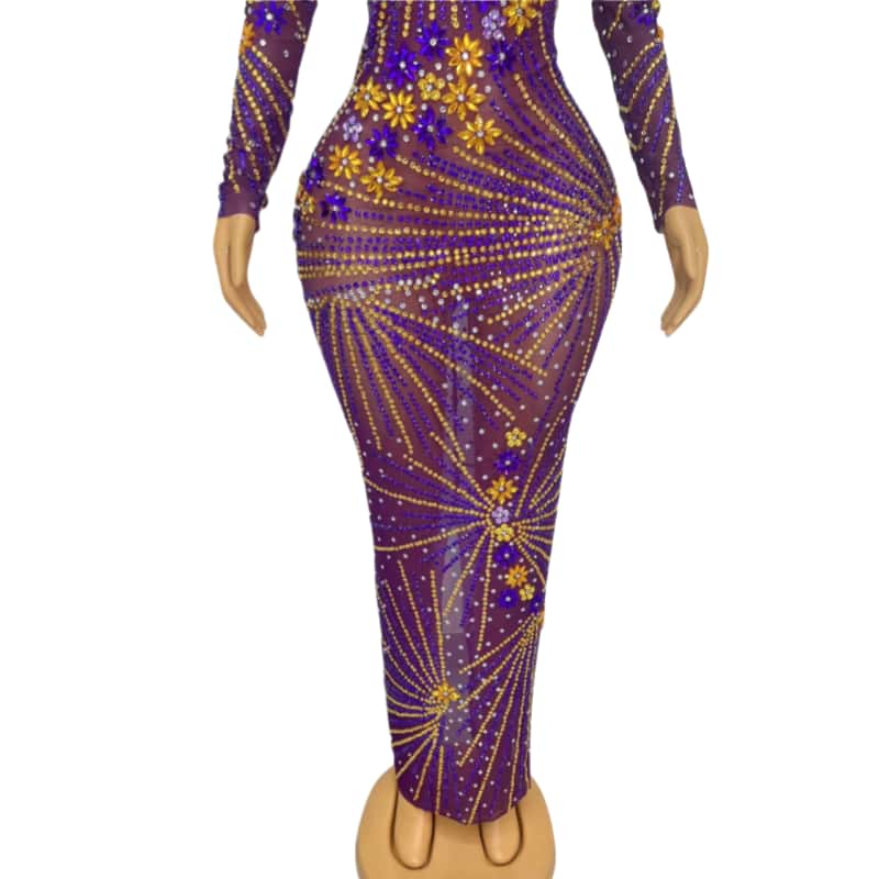 CELESINYI Ziluolan Crystal Firework Gown