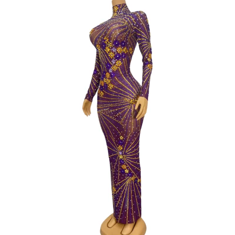 CELESINYI Ziluolan Crystal Firework Gown