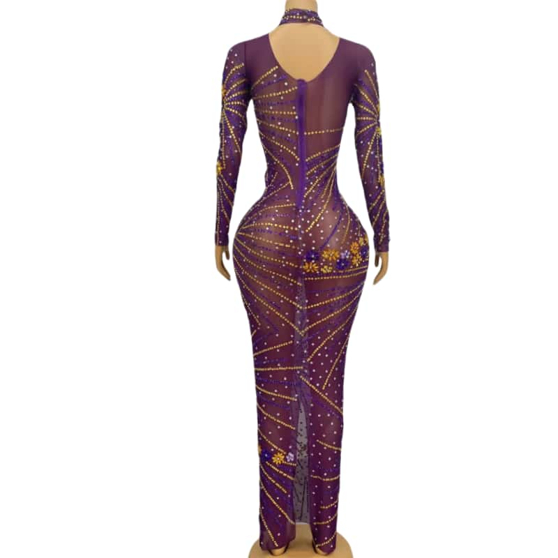 CELESINYI Ziluolan Crystal Firework Gown