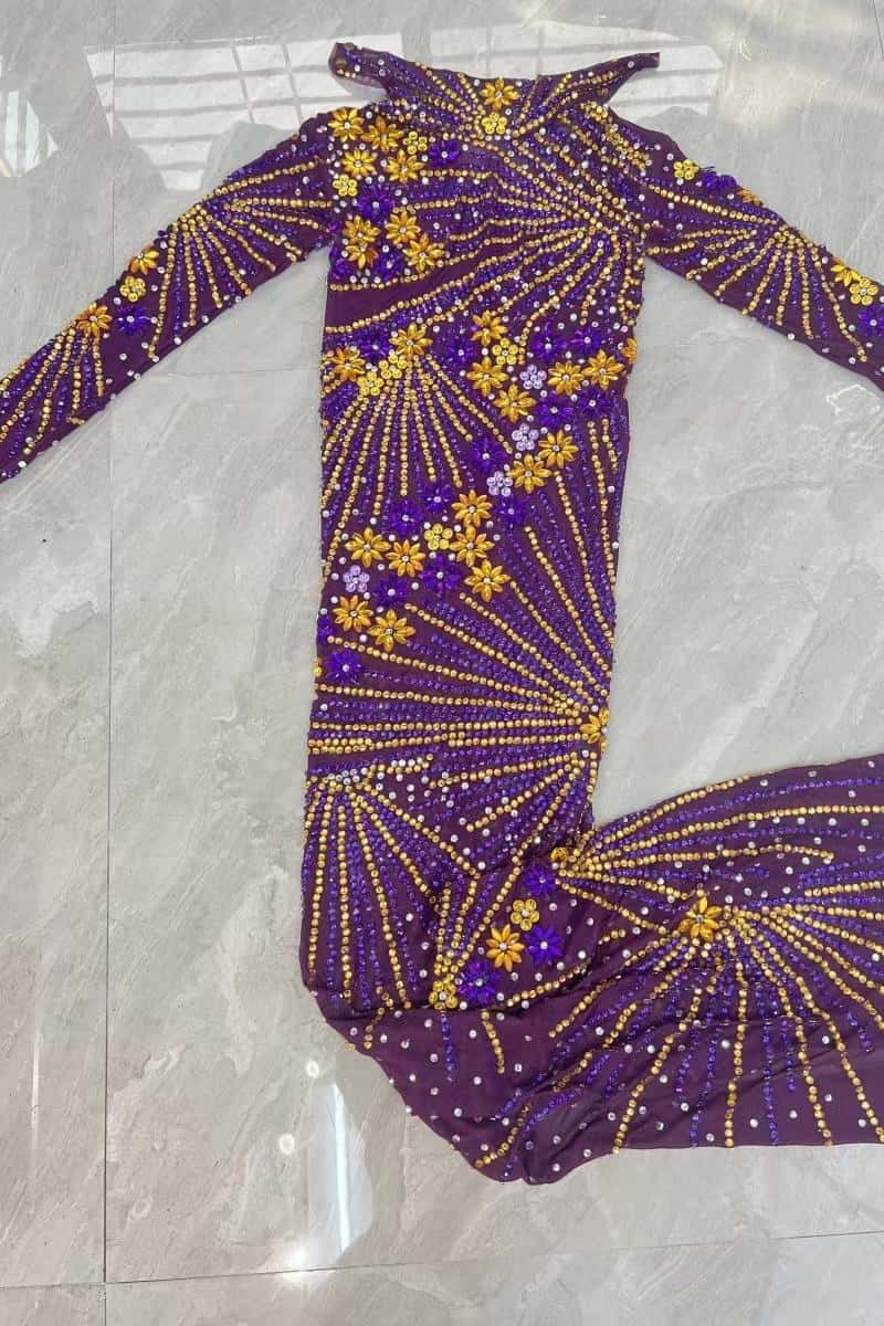 CELESINYI Ziluolan Crystal Firework Gown