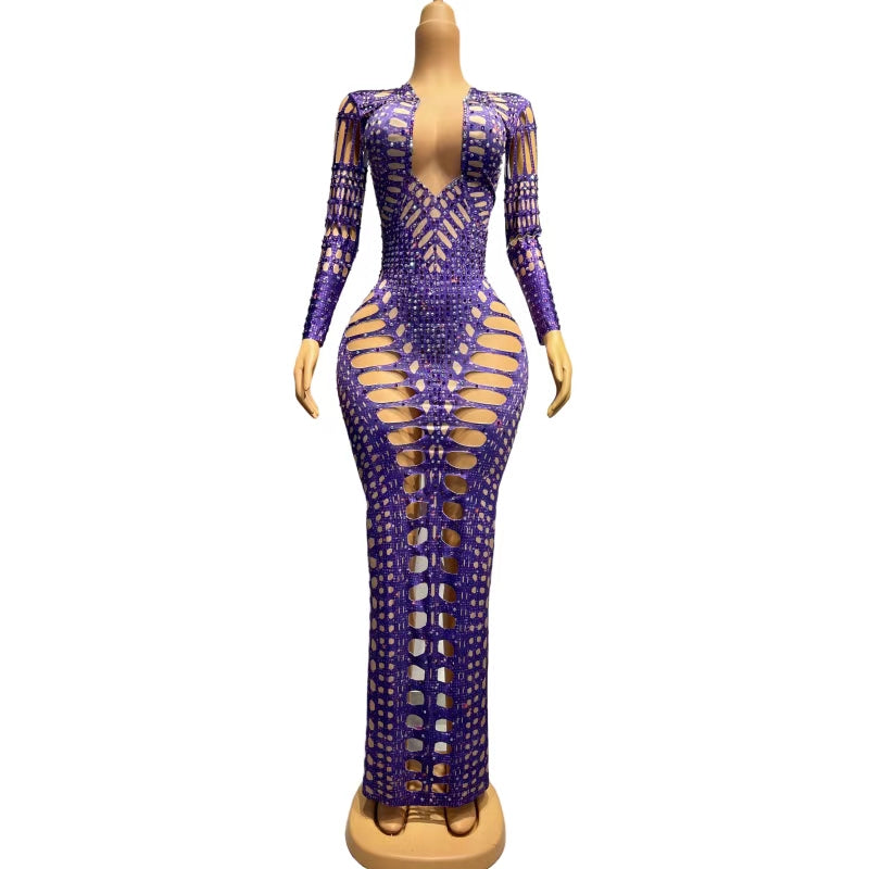 CELESINYI Zidong Crystal Purple Gown