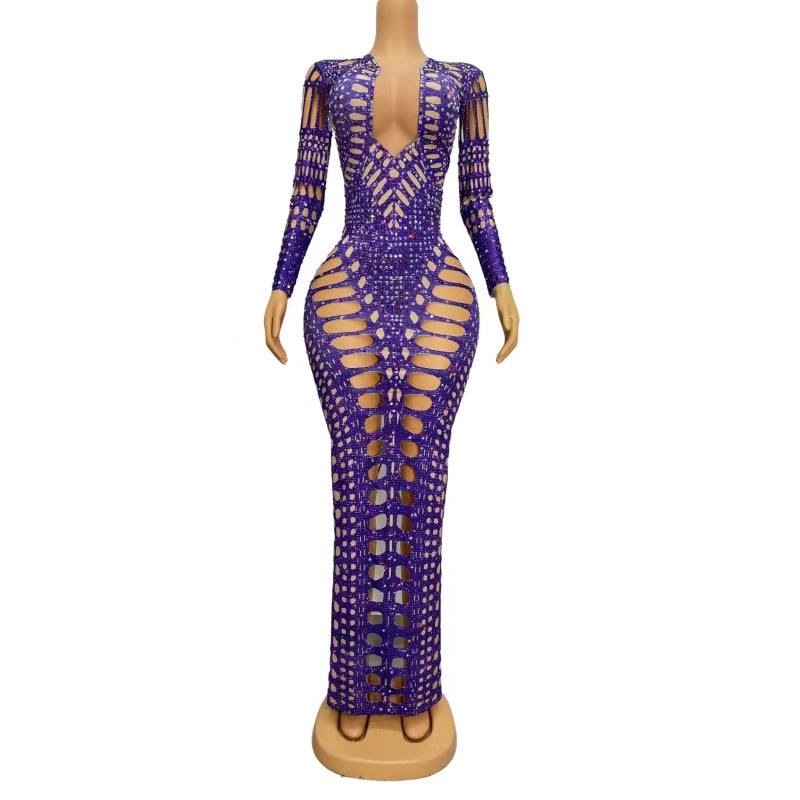 CELESINYI Zidong Crystal Purple Gown