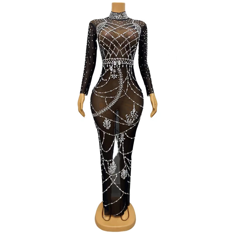 CELESINYI Guailian Crystal Chandelier Gown