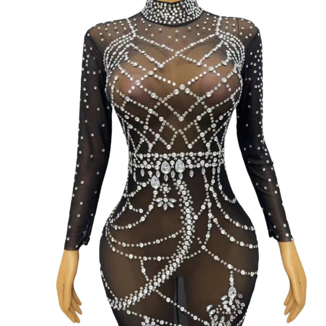 CELESINYI Guailian Crystal Chandelier Gown