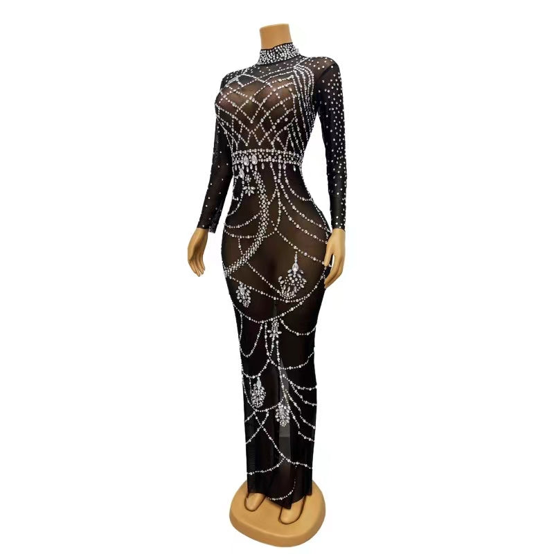 CELESINYI Guailian Crystal Chandelier Gown