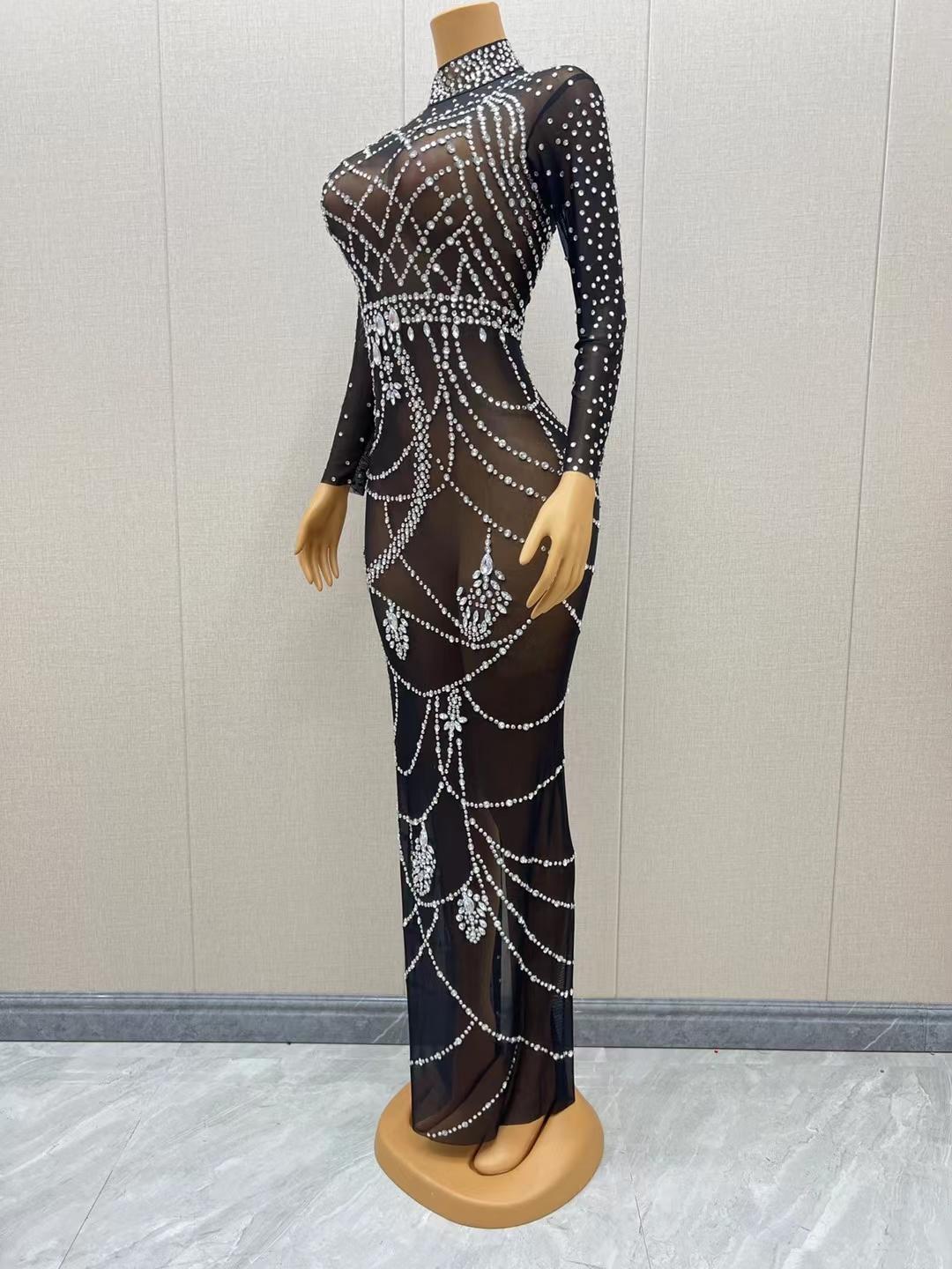 CELESINYI Guailian Crystal Chandelier Gown