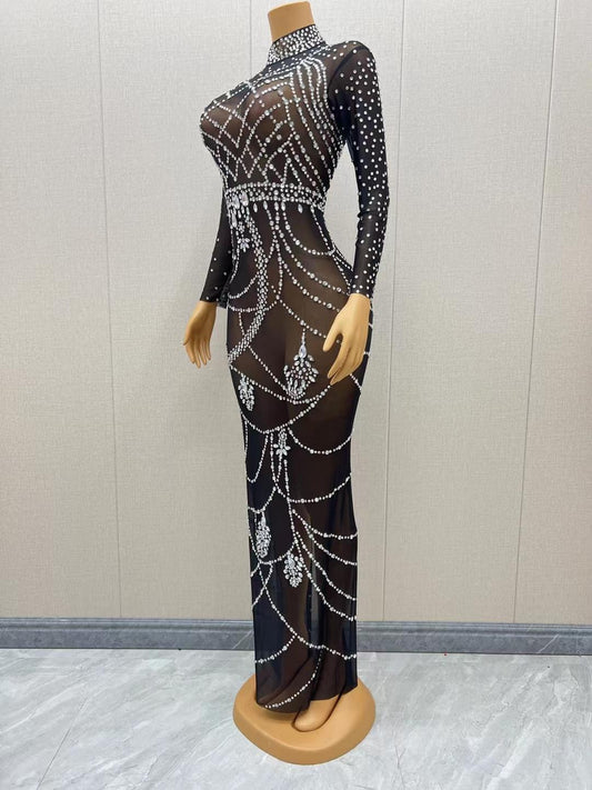 CELESINYI Guailian Crystal Chandelier Gown
