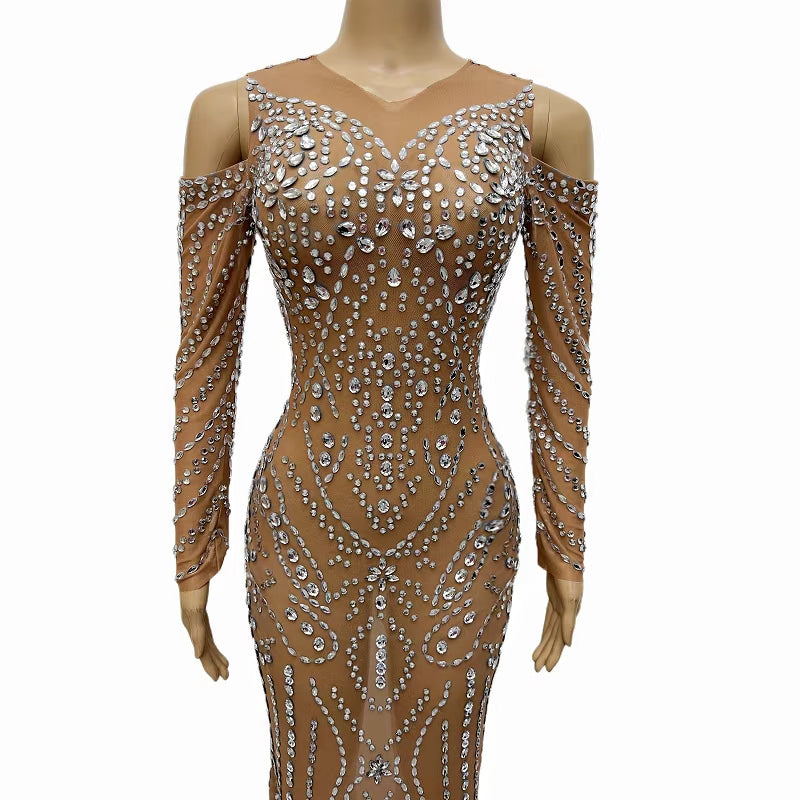 CELESINYI Lengxing Crystal Diamond Gown