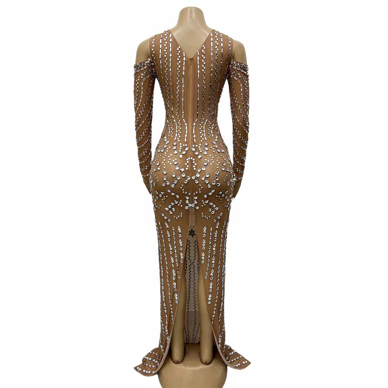 CELESINYI Lengxing Crystal Diamond Gown