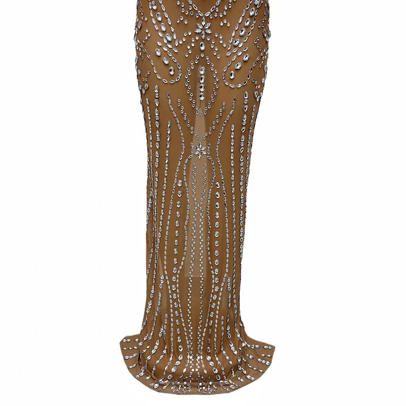 CELESINYI Lengxing Crystal Diamond Gown