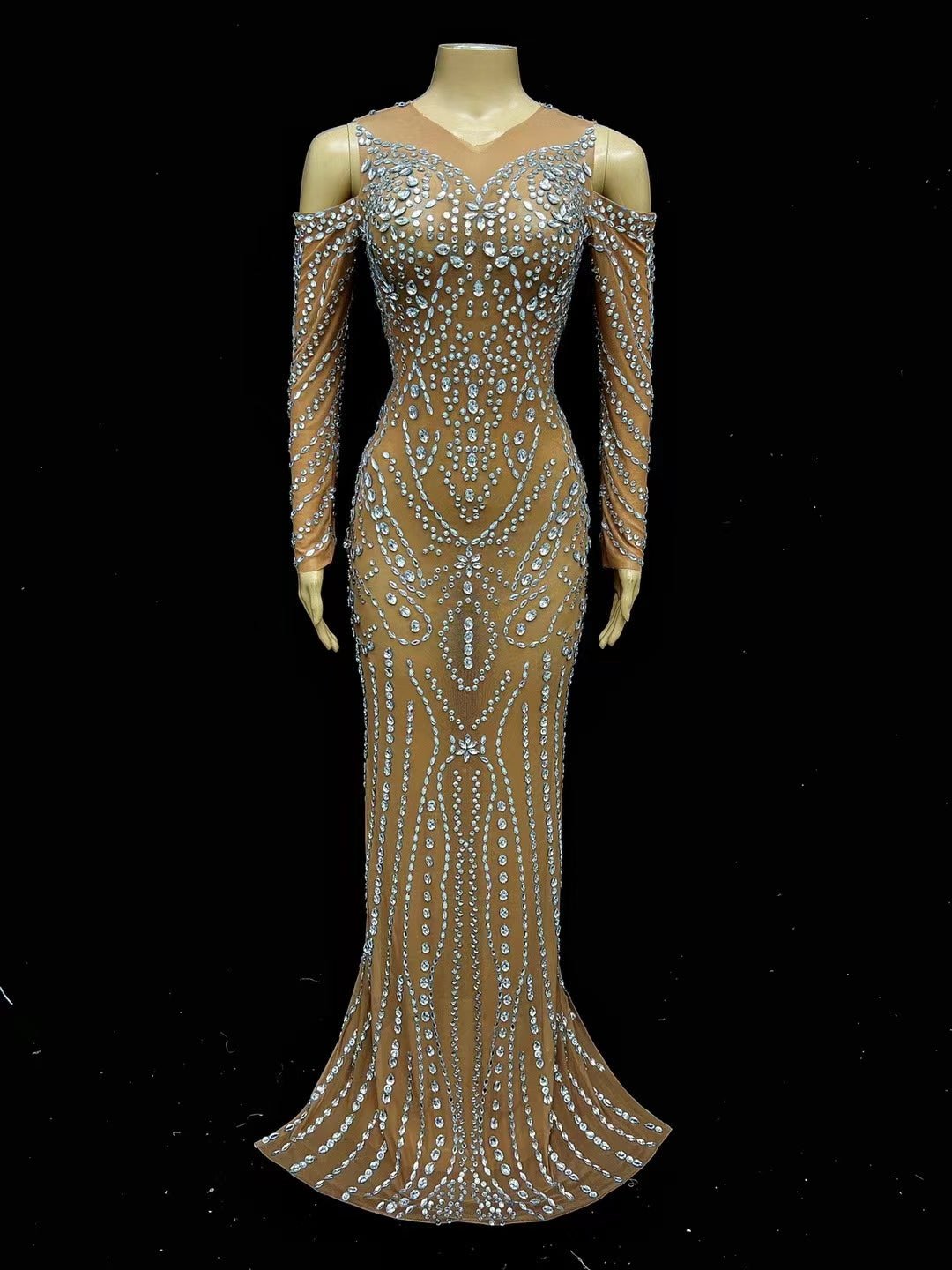 CELESINYI Lengxing Crystal Diamond Gown
