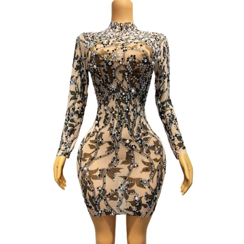 CELESINYI Heiye Crystal Night Gown
