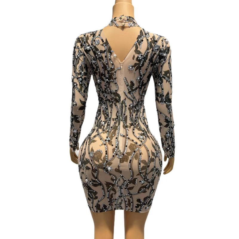 CELESINYI Heiye Crystal Night Gown