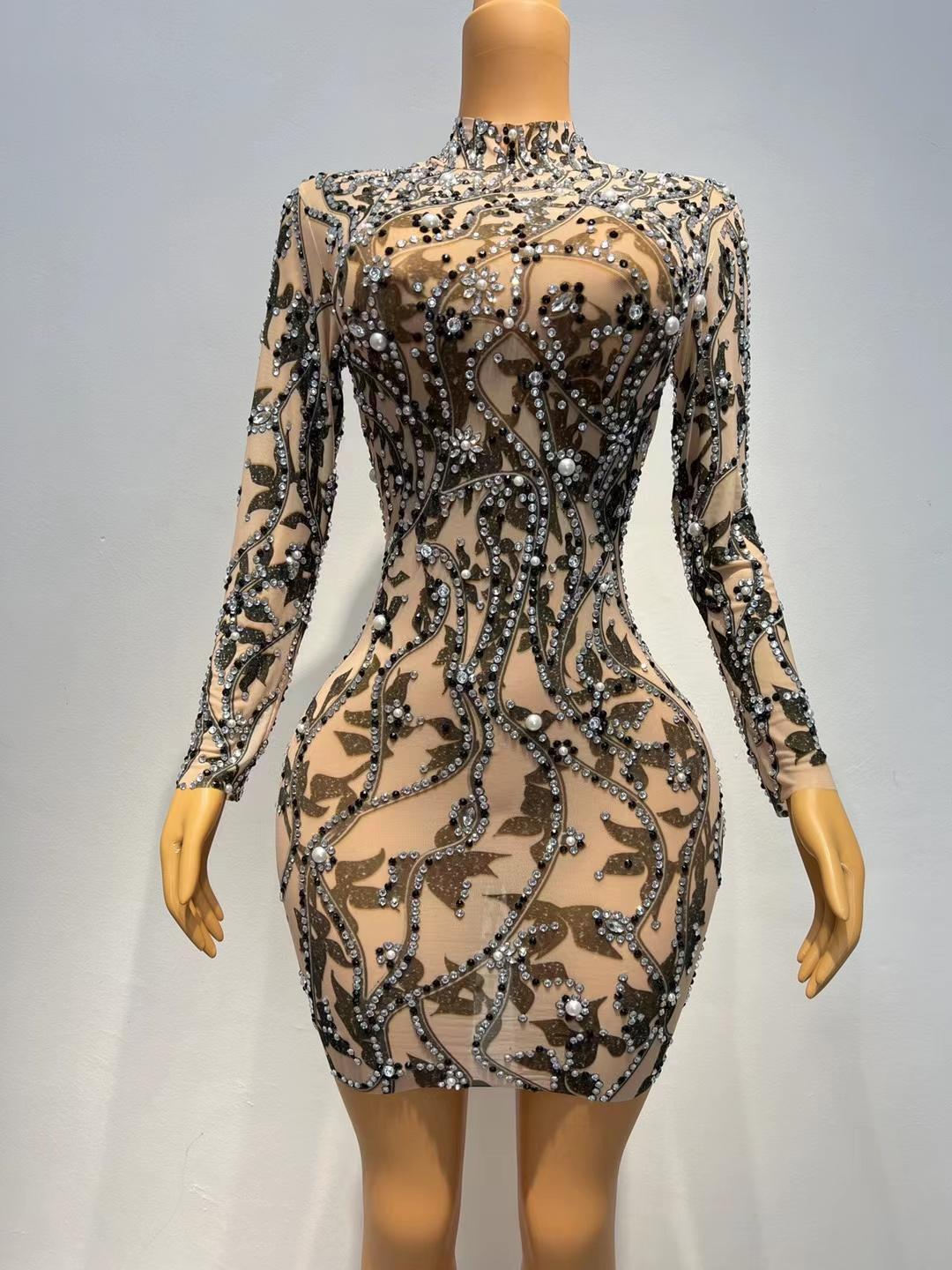 CELESINYI Heiye Crystal Night Gown