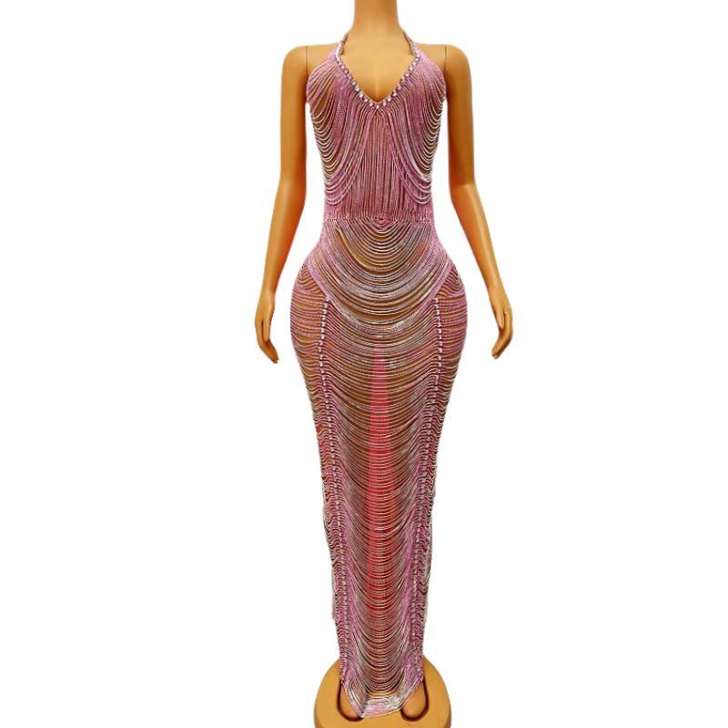 CELESINYI Yuanpan Crystal Liquid Metal Gown