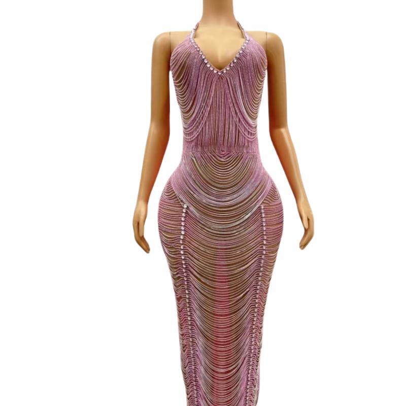 CELESINYI Yuanpan Crystal Liquid Metal Gown