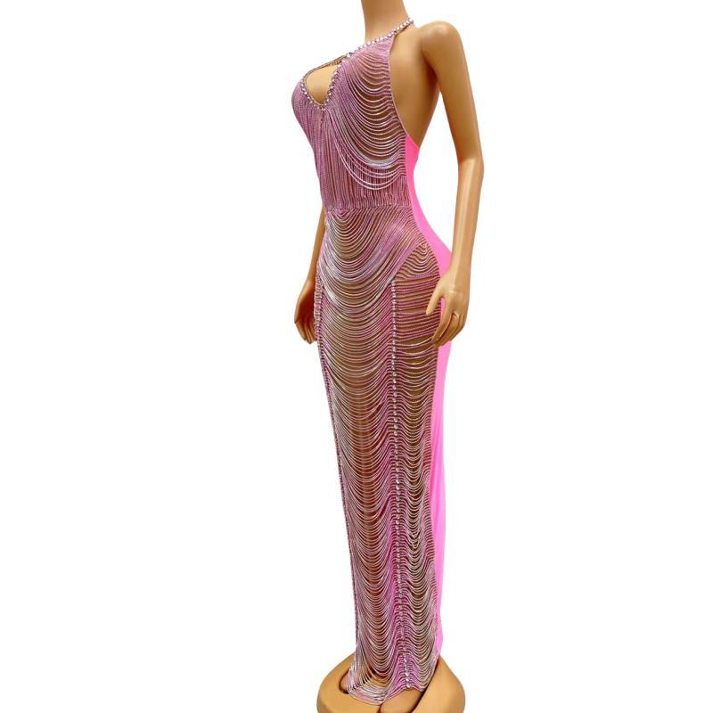 CELESINYI Yuanpan Crystal Liquid Metal Gown