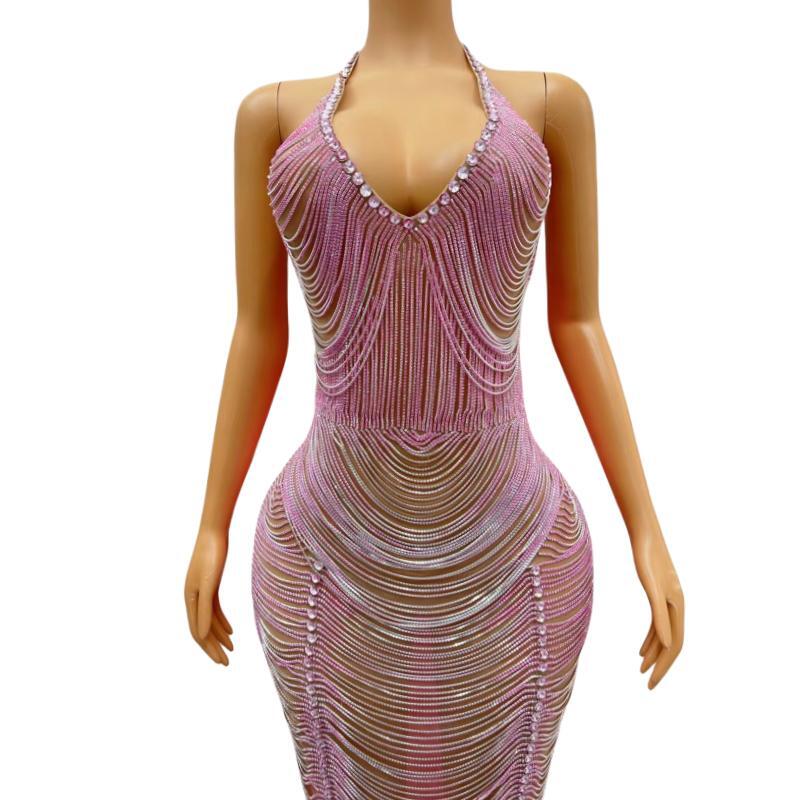 CELESINYI Yuanpan Crystal Liquid Metal Gown
