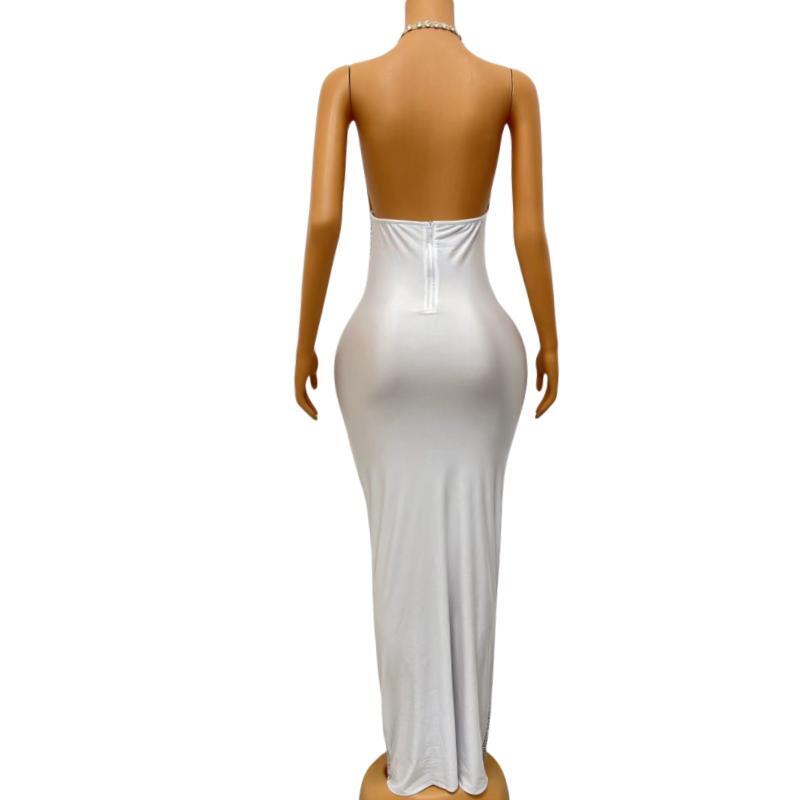 CELESINYI Yuanpan Crystal Liquid Metal Gown