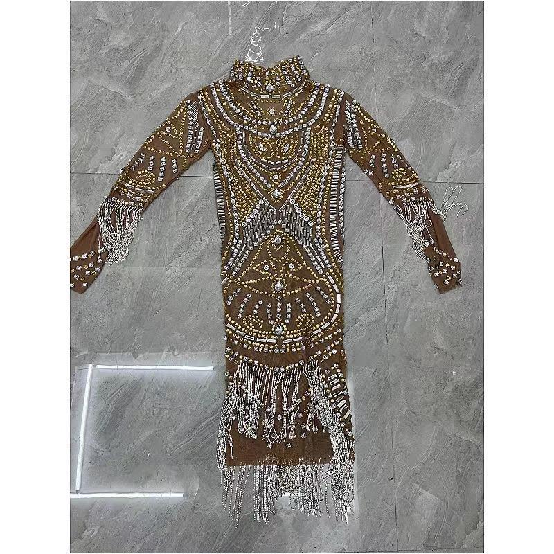 CELESINYI Mifeng Crystal Bee Mini Dress