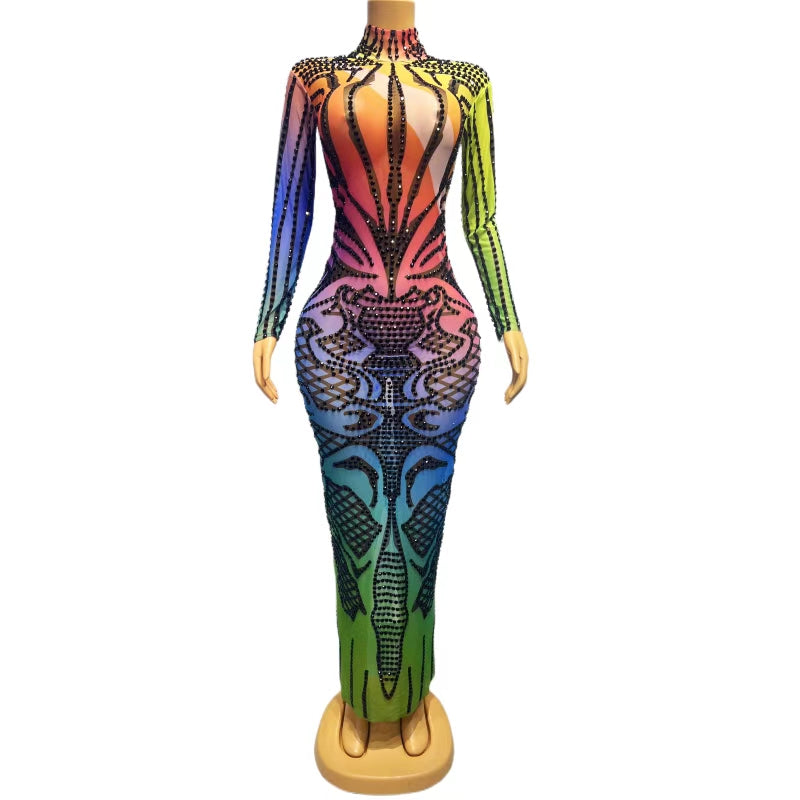 CELESINYI Jianshe Crystal Gradient Gown