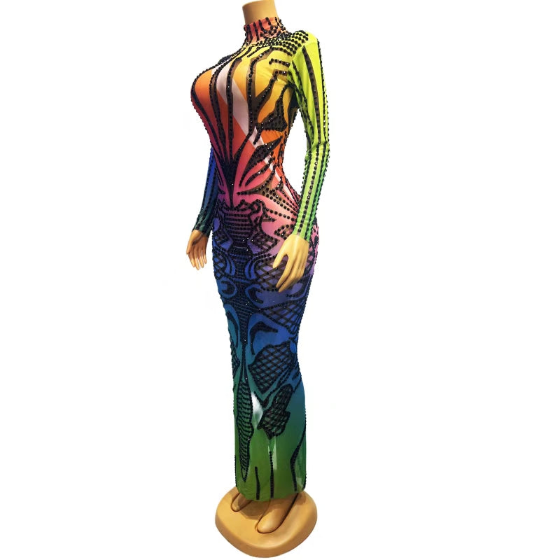 CELESINYI Jianshe Crystal Gradient Gown