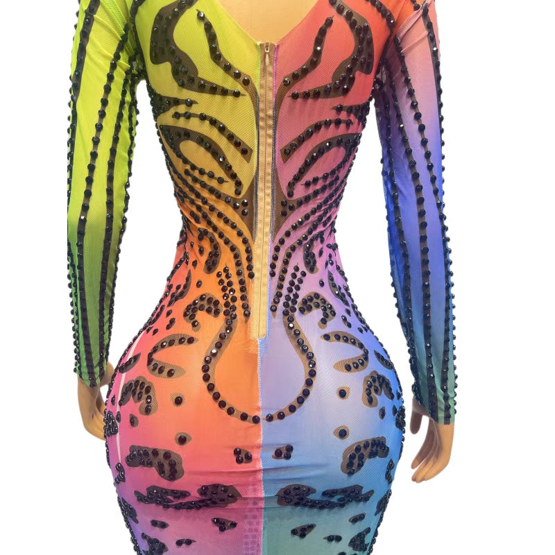 CELESINYI Jianshe Crystal Gradient Gown