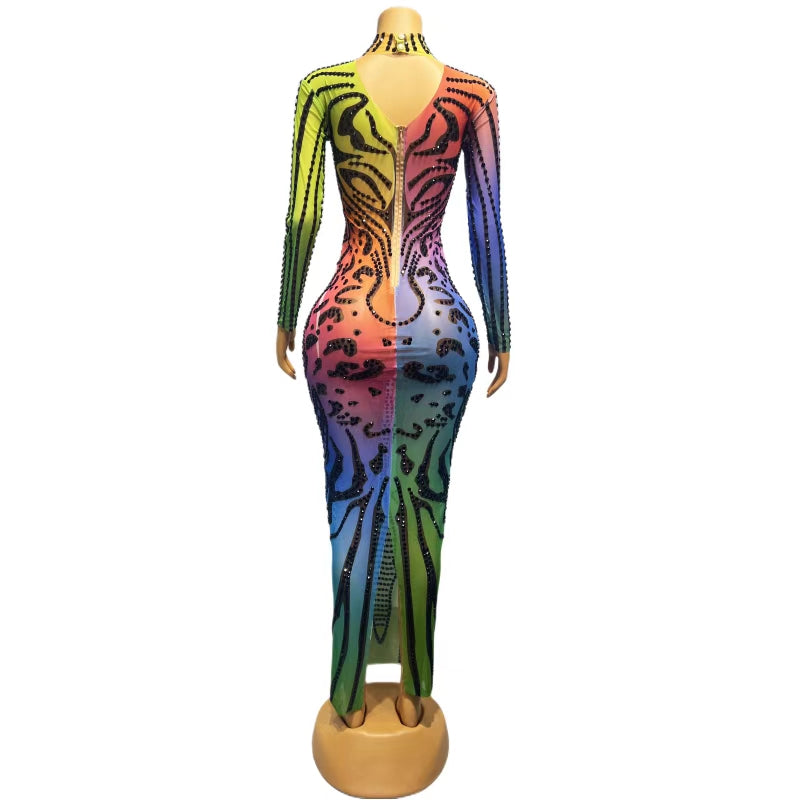 CELESINYI Jianshe Crystal Gradient Gown