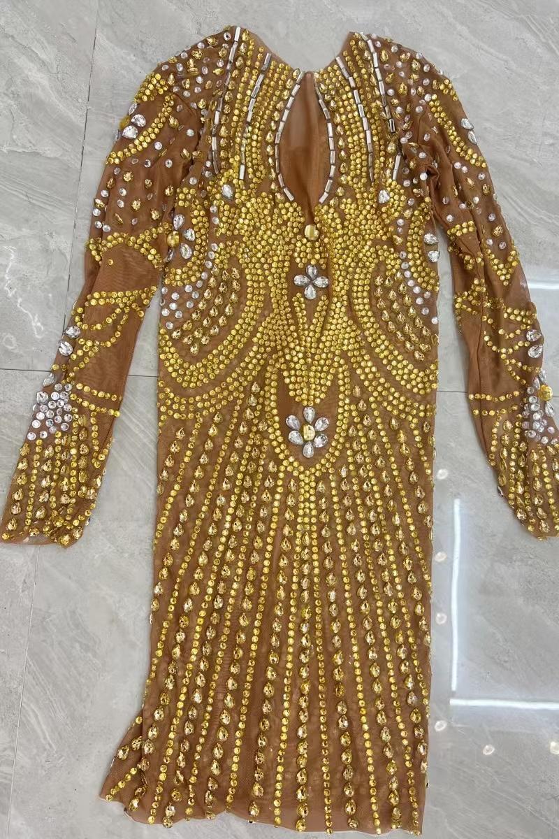 CELESINYI Maisui Crystal Wheat Gown