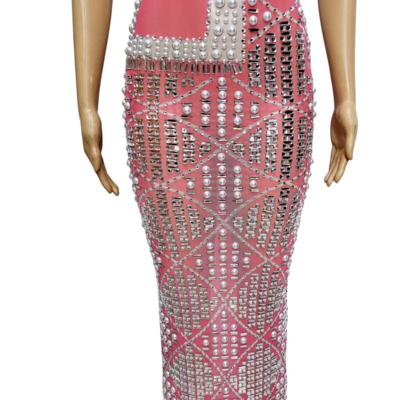 CELESINYI Fenseshijia Crystal Pearl Gown
