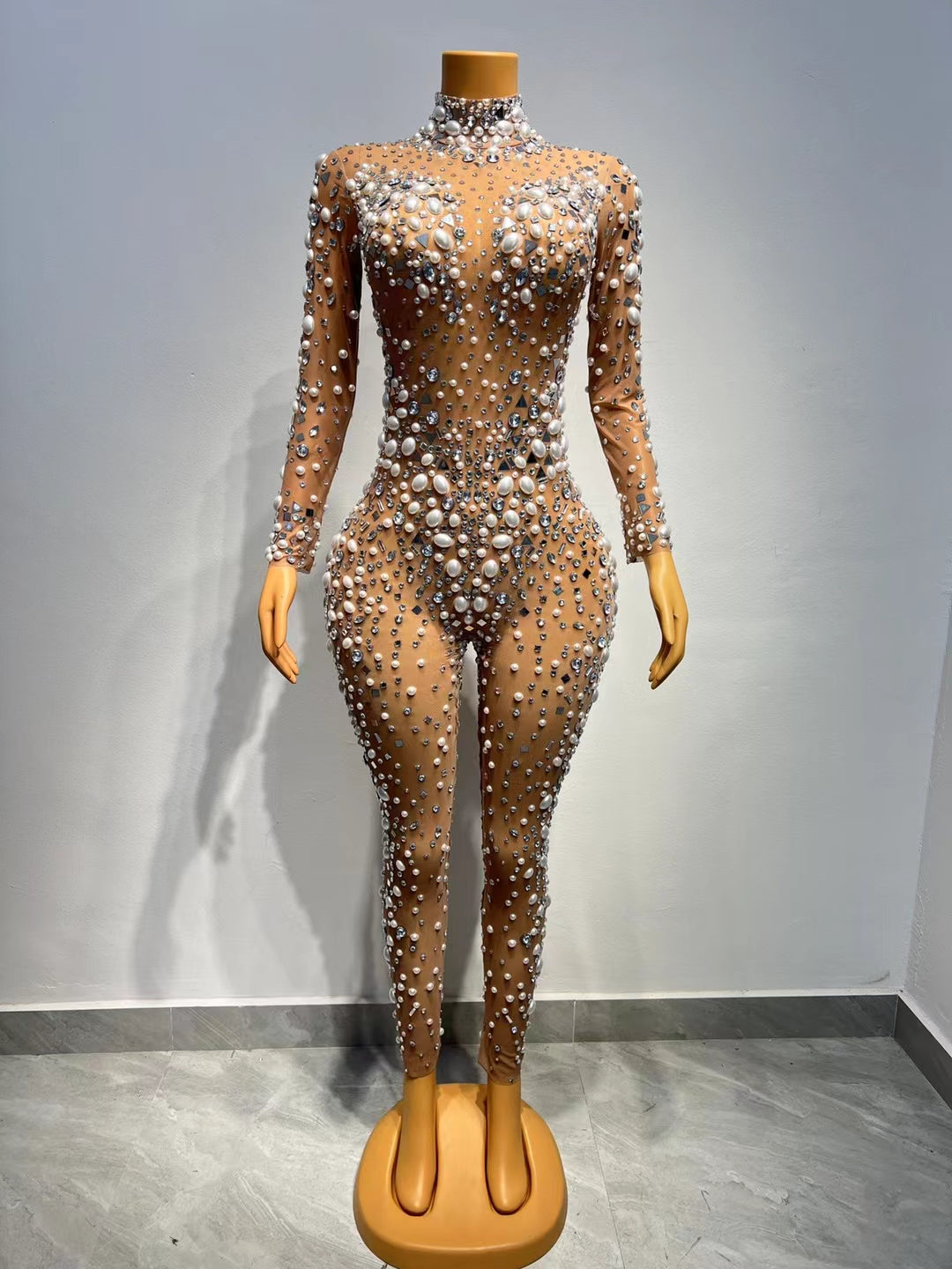 CELESINYI Eluanshi Crystal Pearl Jumpsuit