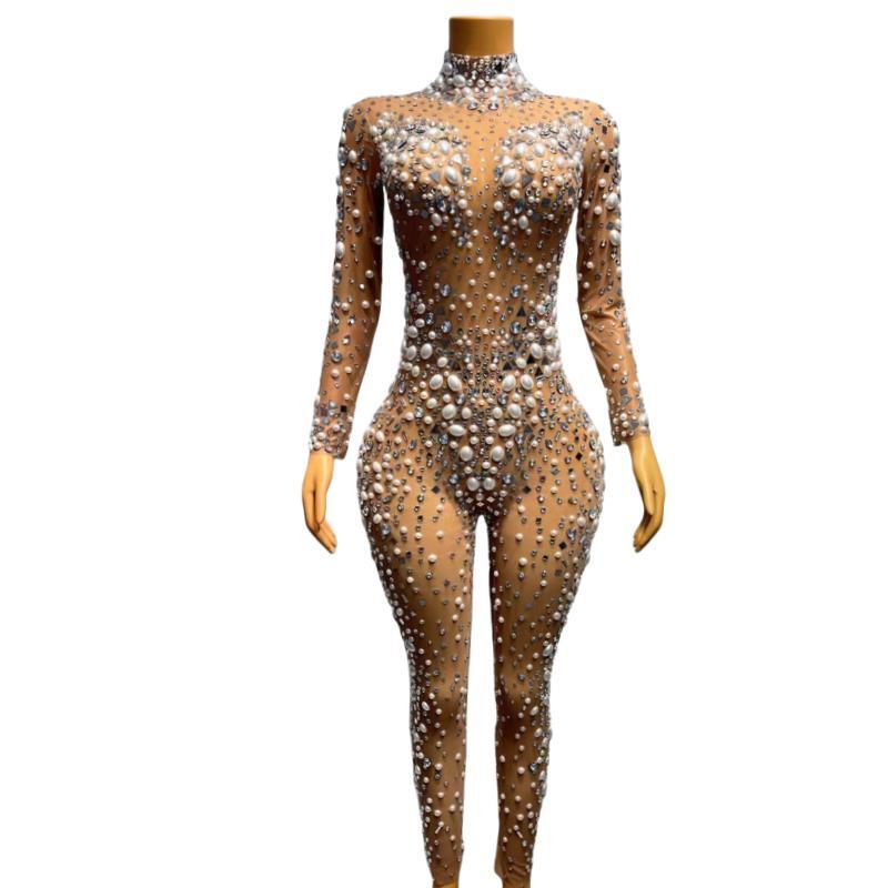 CELESINYI Eluanshi Crystal Pearl Jumpsuit