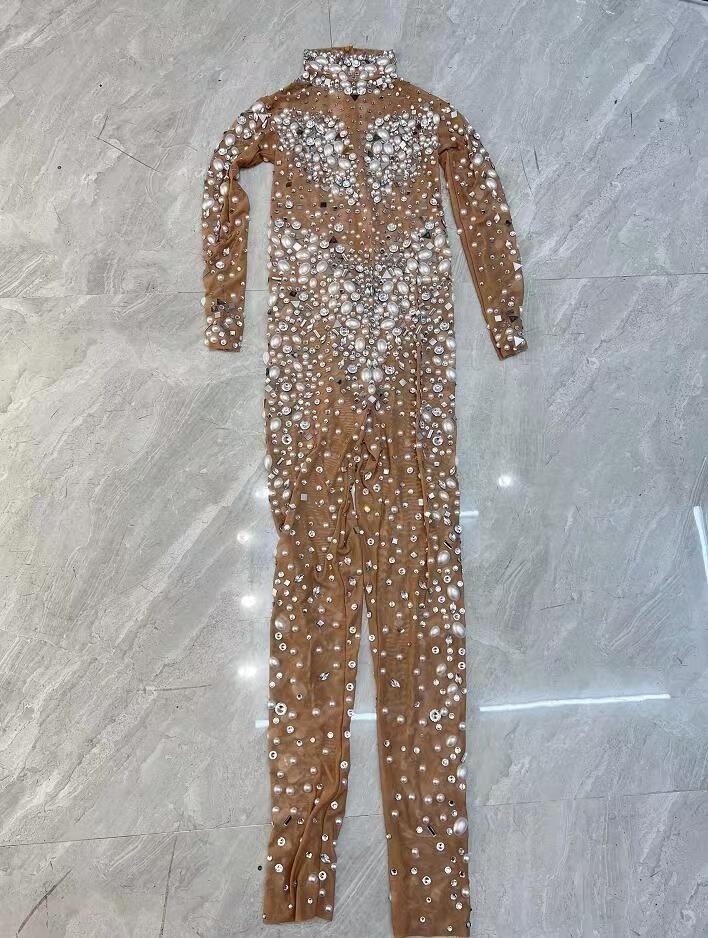 CELESINYI Eluanshi Crystal Pearl Jumpsuit