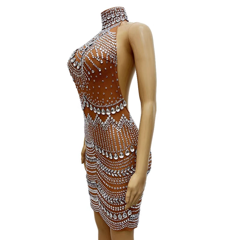 CELESINYI Dabolang Crystal Wave Gown