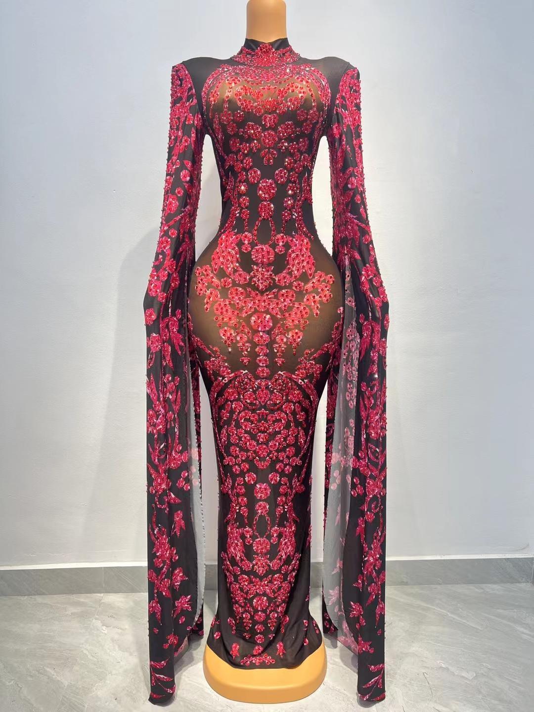 CELESINYI Dalaba Crystal Baroque Gown