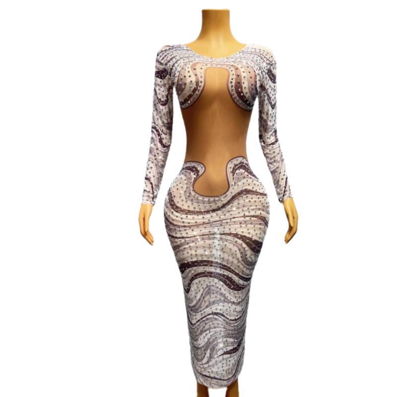 CELESINYI Baibanma Crystal Marble Gown