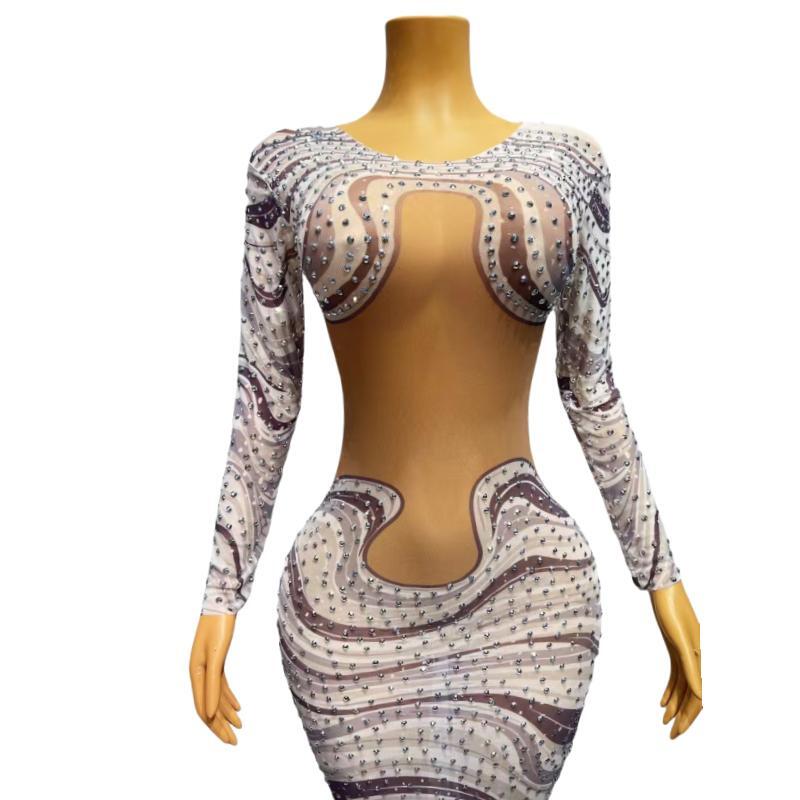 CELESINYI Baibanma Crystal Marble Gown