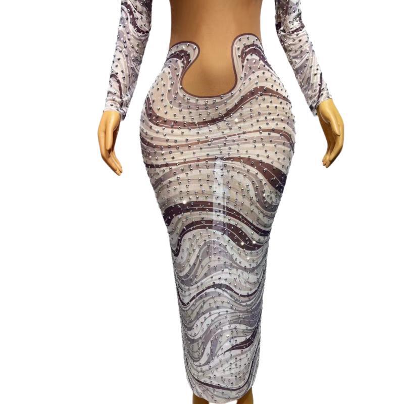 CELESINYI Baibanma Crystal Marble Gown