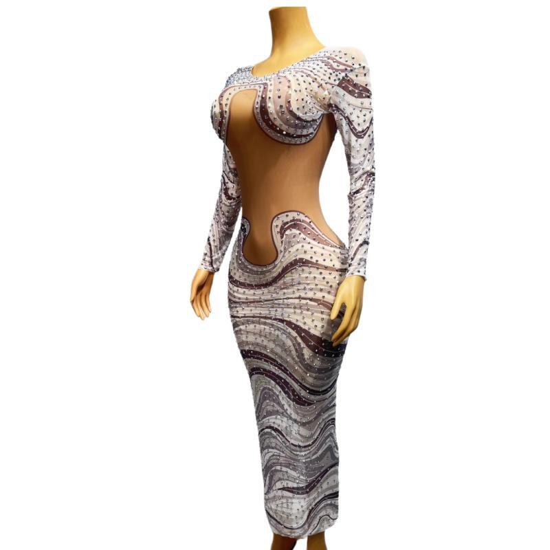 CELESINYI Baibanma Crystal Marble Gown