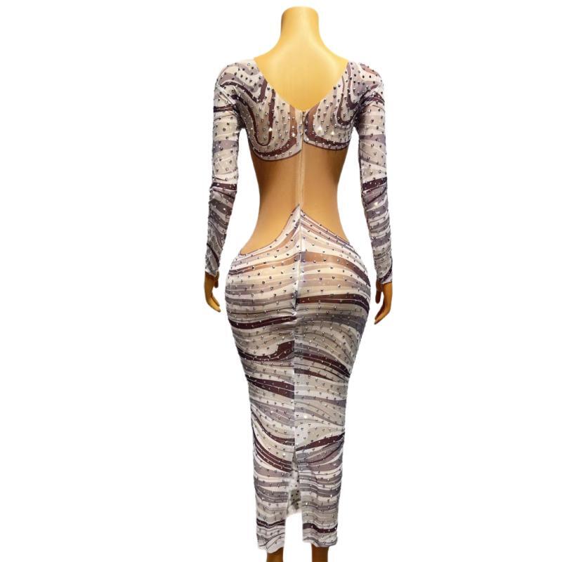 CELESINYI Baibanma Crystal Marble Gown