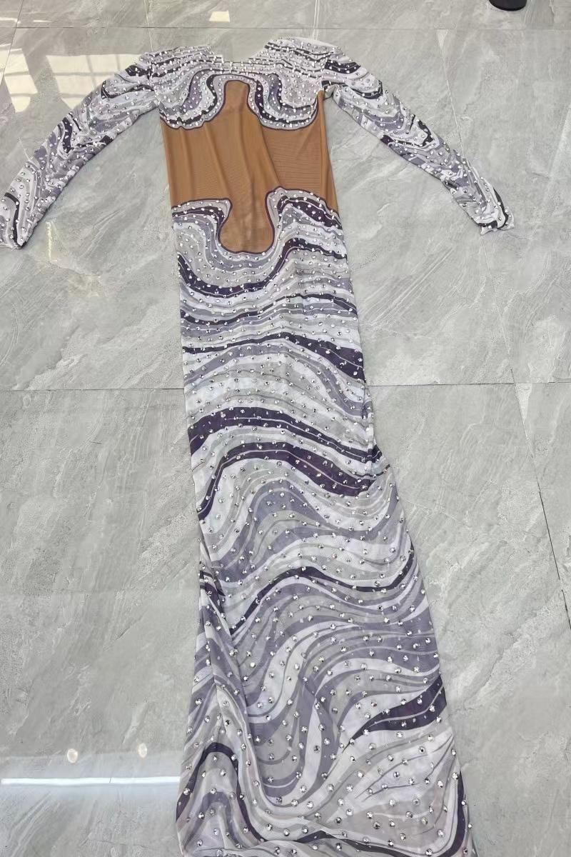 CELESINYI Baibanma Crystal Marble Gown