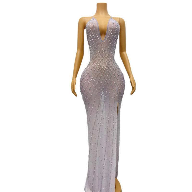 CELESINYI Papagan Crystal Pink Gown