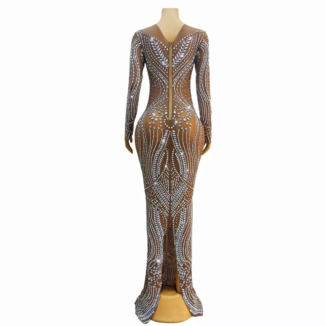 CELESINYI Shuangye Crystal Frost Gown