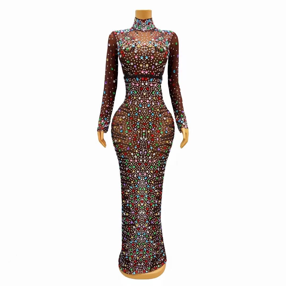 CELESINYI Huahudie Crystal Butterfly Gown