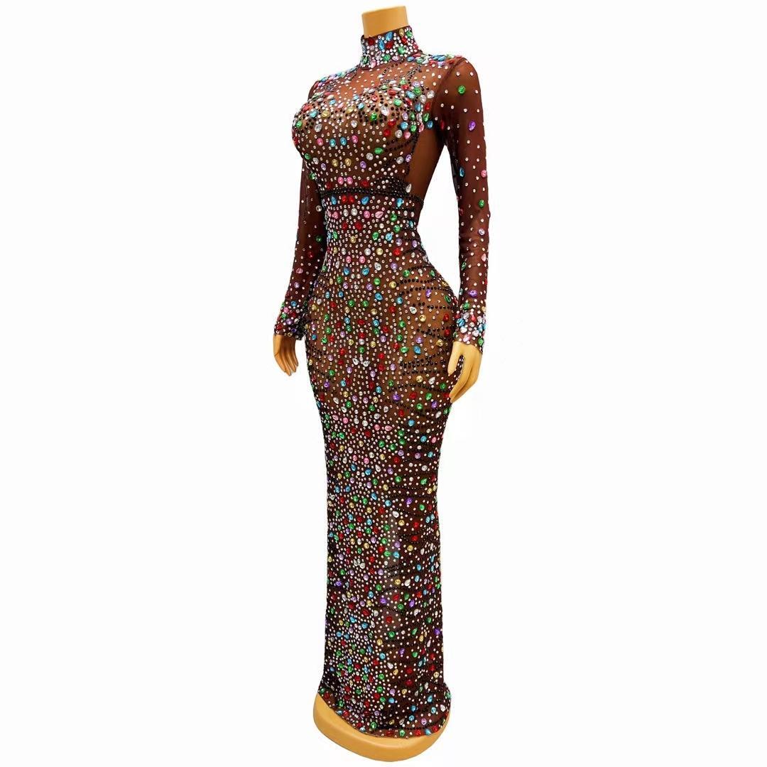 CELESINYI Huahudie Crystal Butterfly Gown