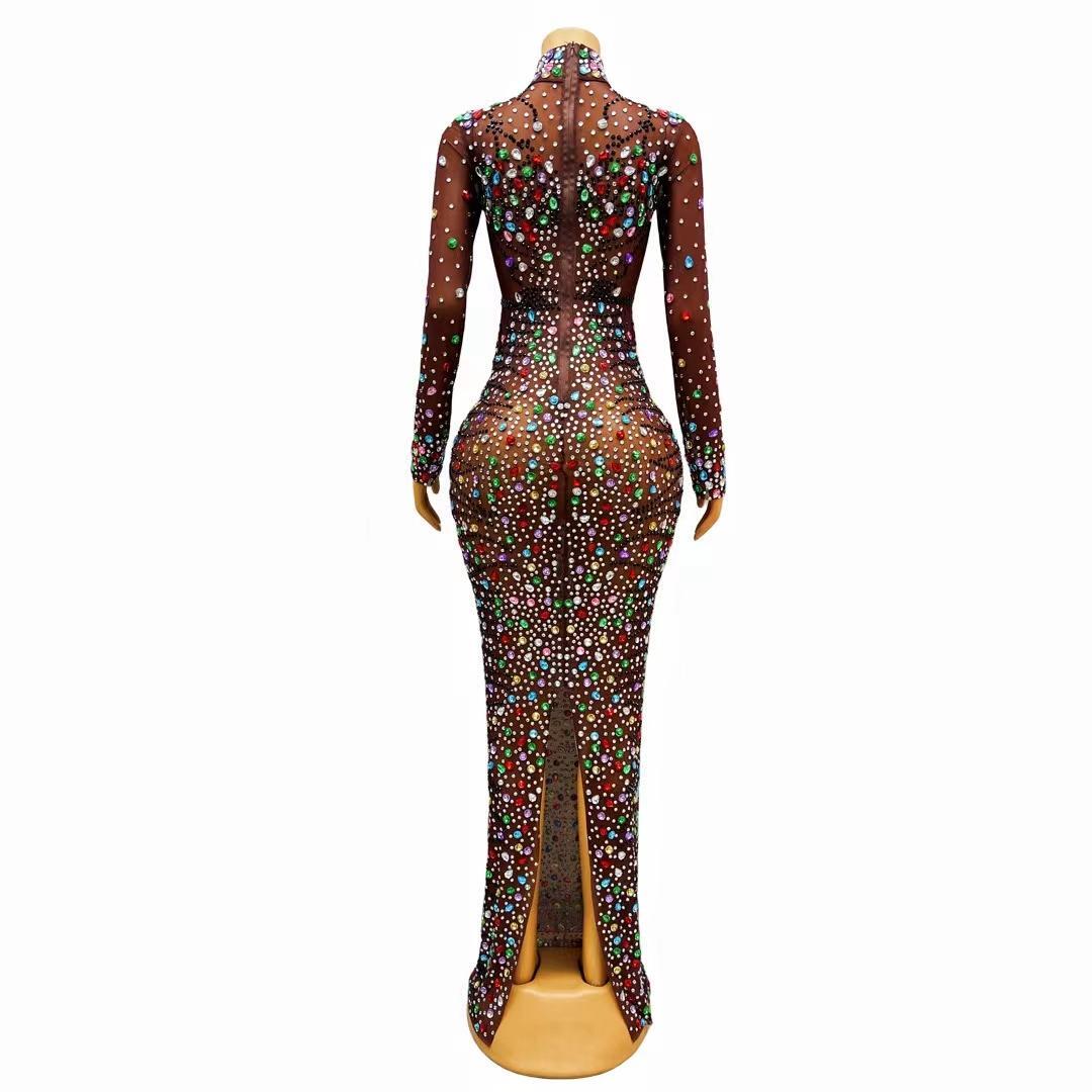 CELESINYI Huahudie Crystal Butterfly Gown