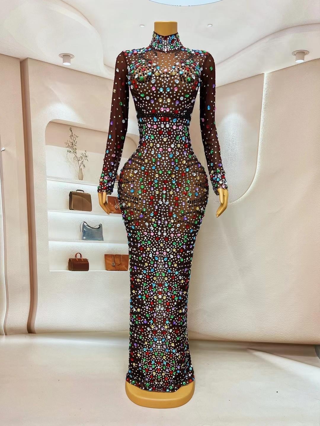 CELESINYI Huahudie Crystal Butterfly Gown