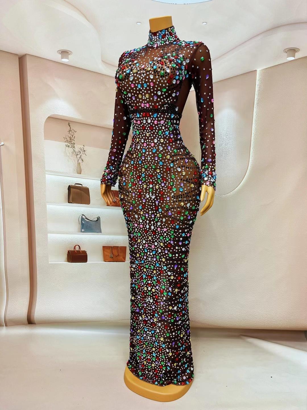 CELESINYI Huahudie Crystal Butterfly Gown