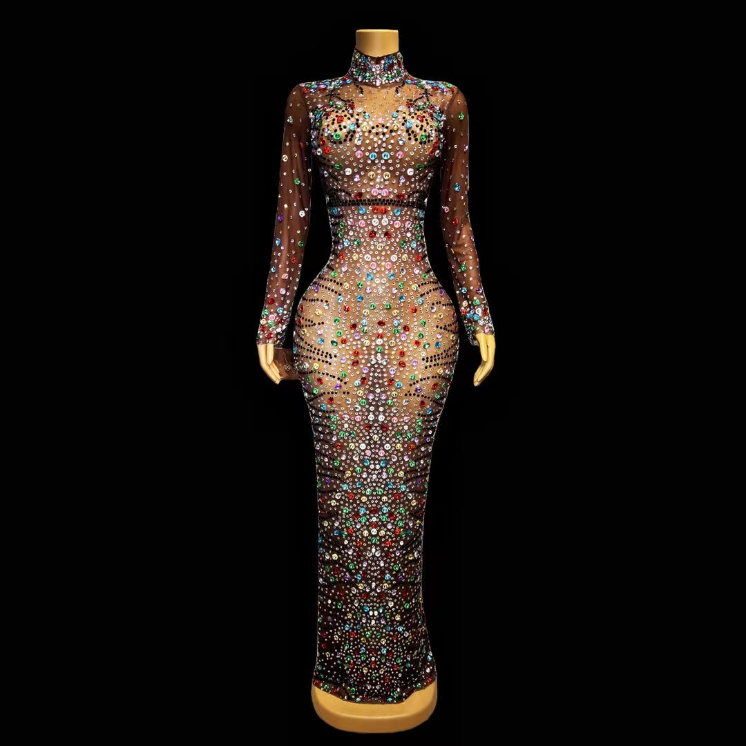 CELESINYI Huahudie Crystal Butterfly Gown