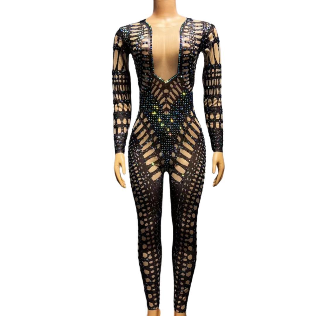 CELESINYI Heidongku Crystal Black Hole Jumpsuit
